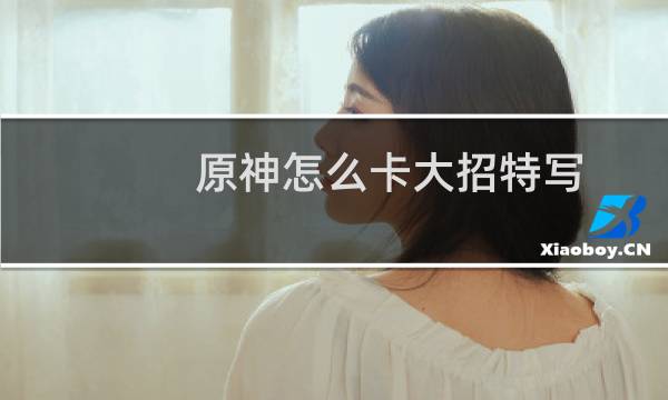 原神怎么卡大招特写