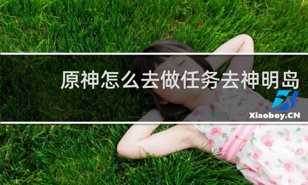 原神怎么去做任务去神明岛