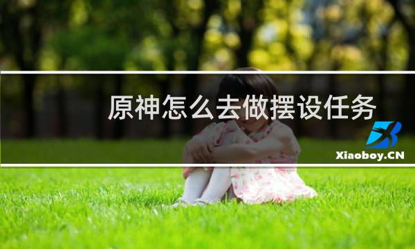 原神怎么去做摆设任务