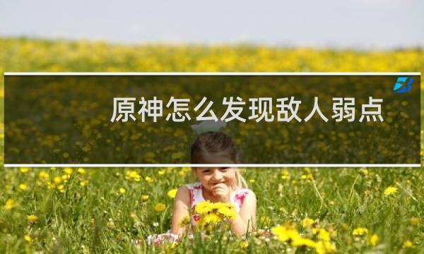 原神怎么发现敌人弱点