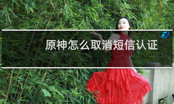 原神怎么取消短信认证