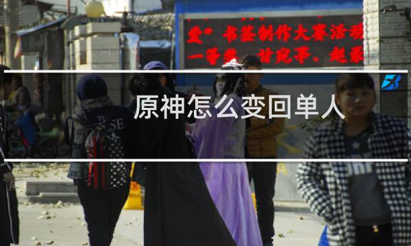 原神怎么变回单人