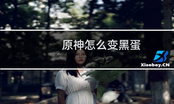 原神怎么变黑蛋