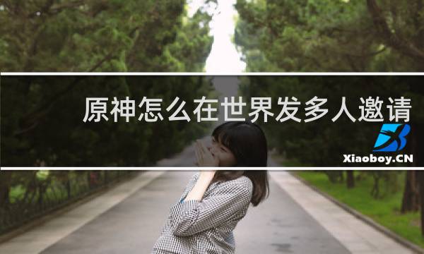 原神怎么在世界发多人邀请