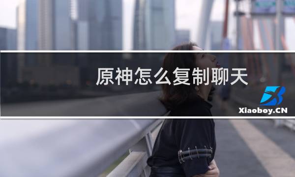 原神怎么复制聊天