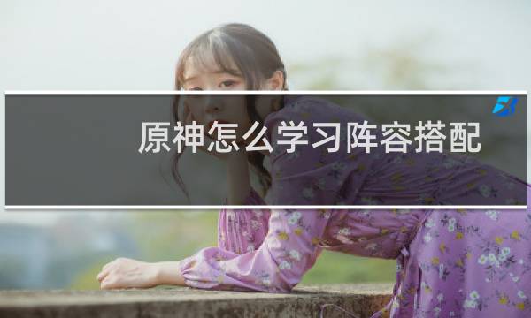 原神怎么学习阵容搭配