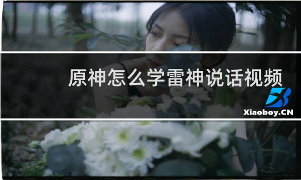 原神怎么学雷神说话视频