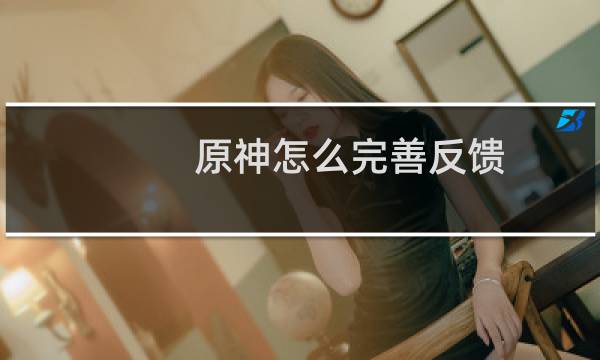 原神怎么完善反馈