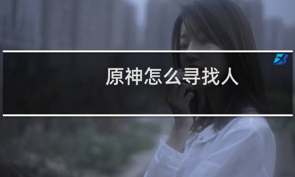 原神怎么寻找人