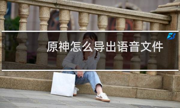 原神怎么导出语音文件