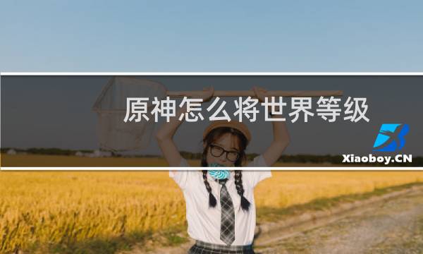 原神怎么将世界等级
