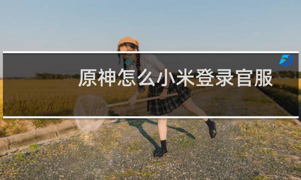 原神怎么小米登录官服