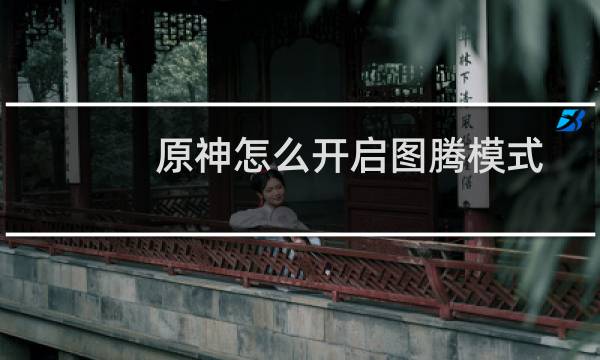 原神怎么开启图腾模式