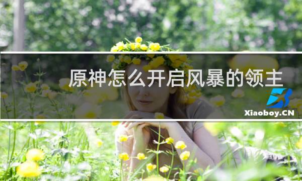 原神怎么开启风暴的领主