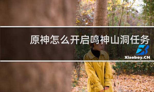 原神怎么开启鸣神山洞任务