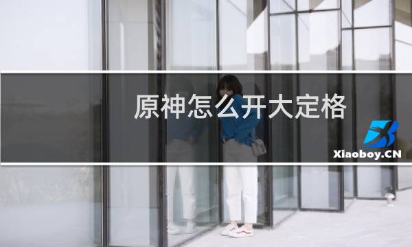 原神怎么开大定格