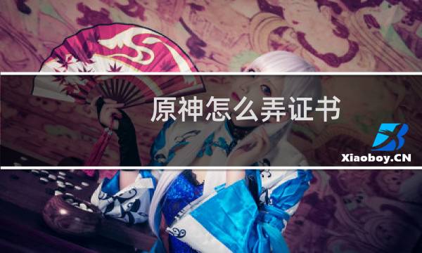 原神怎么弄证书