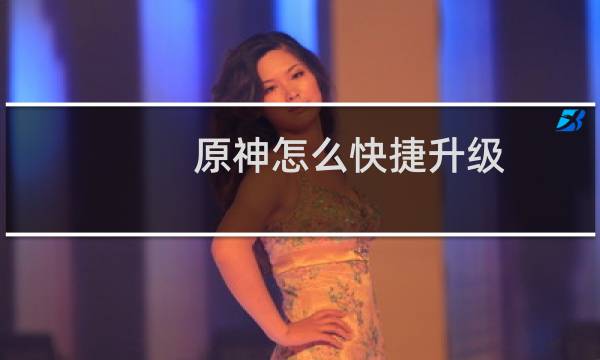 原神怎么快捷升级