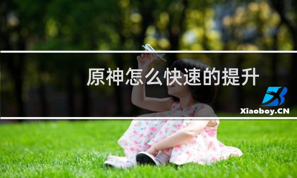 原神怎么快速的提升