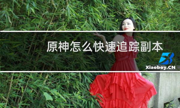 原神怎么快速追踪副本