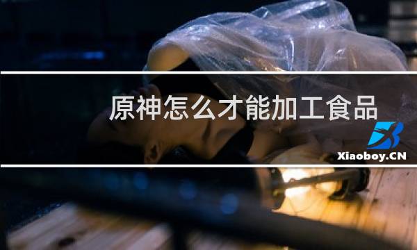原神怎么才能加工食品