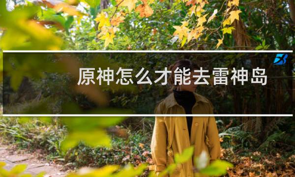 原神怎么才能去雷神岛