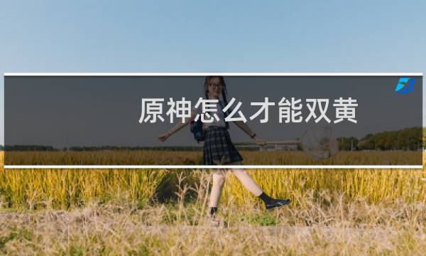 原神怎么才能双黄