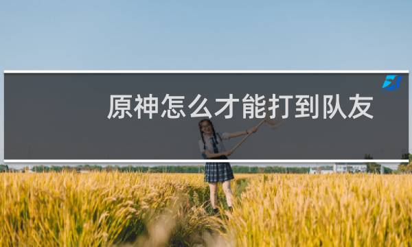 原神怎么才能打到队友