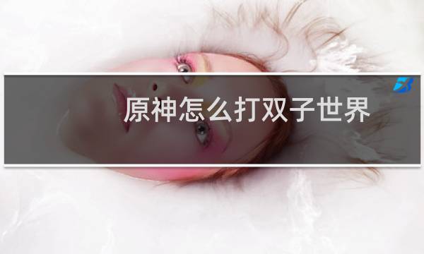 原神怎么打双子世界