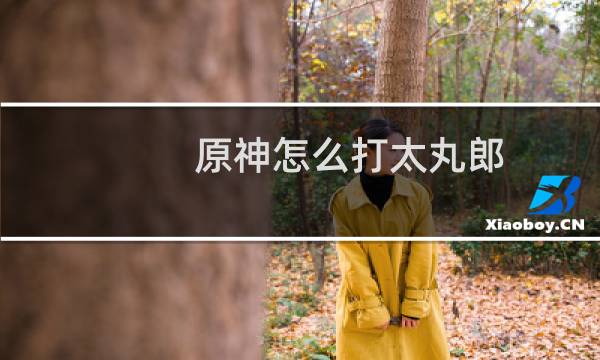 原神怎么打太丸郎
