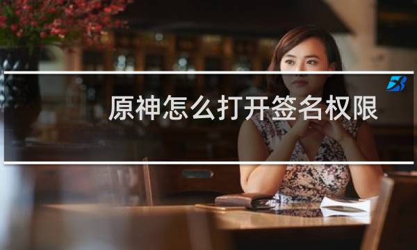 原神怎么打开签名权限