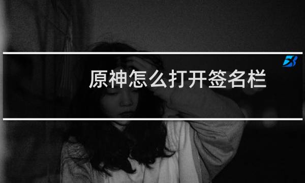 原神怎么打开签名栏