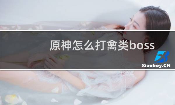 原神怎么打禽类boss