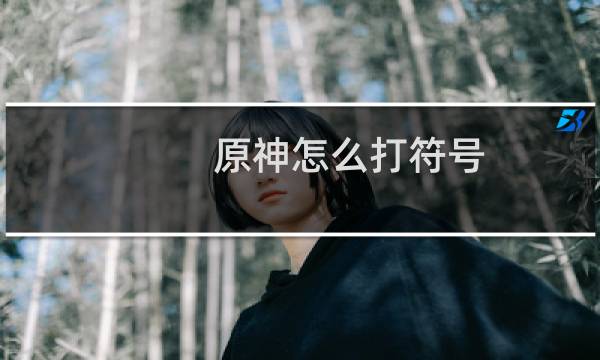 原神怎么打符号