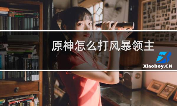 原神怎么打风暴领主