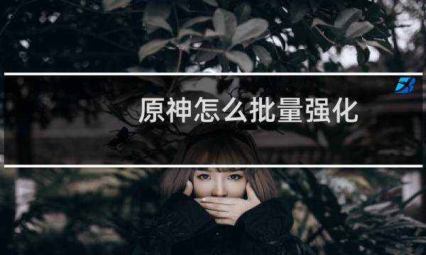 原神怎么批量强化