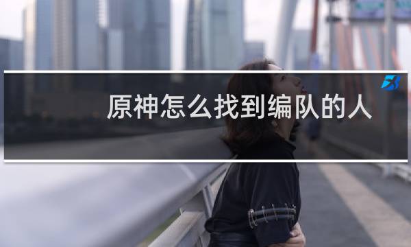 原神怎么找到编队的人