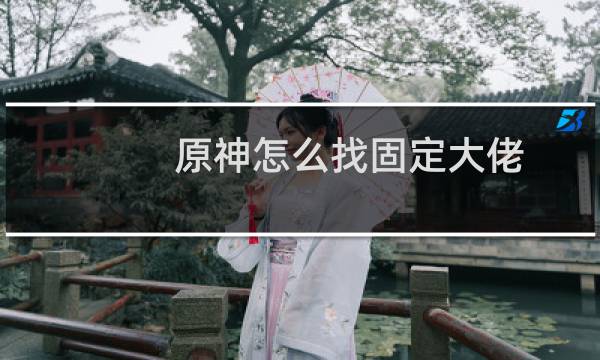 原神怎么找固定大佬
