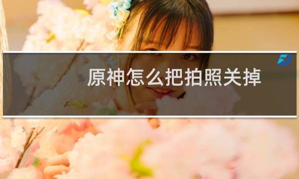 原神怎么把拍照关掉