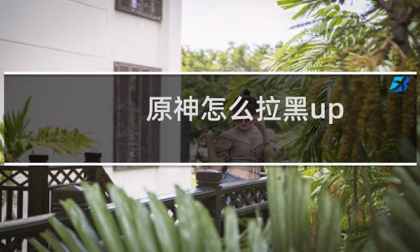 原神怎么拉黑up