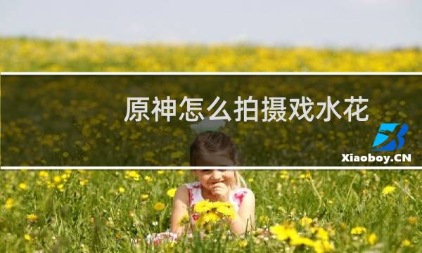 原神怎么拍摄戏水花