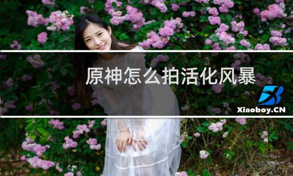 原神怎么拍活化风暴