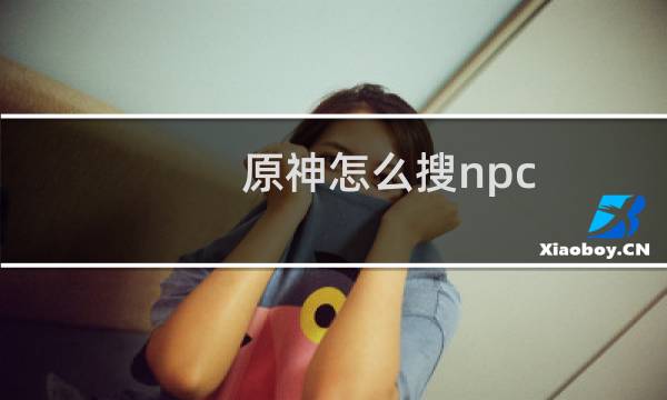 原神怎么搜npc