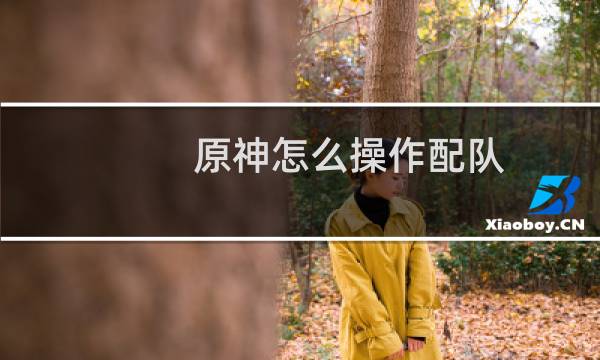 原神怎么操作配队