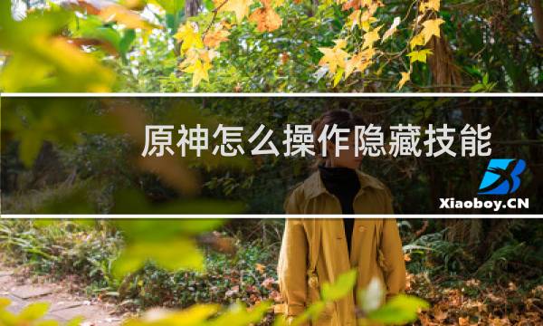 原神怎么操作隐藏技能