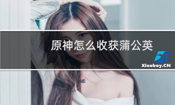 原神怎么收获蒲公英