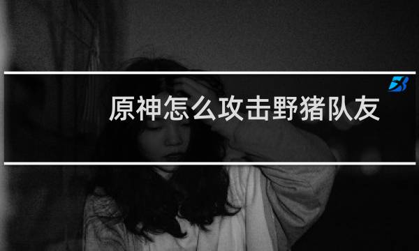原神怎么攻击野猪队友