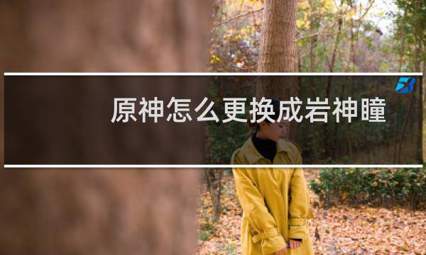 原神怎么更换成岩神瞳