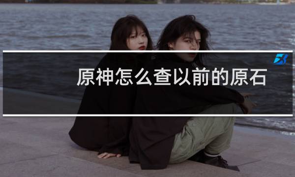 原神怎么查以前的原石