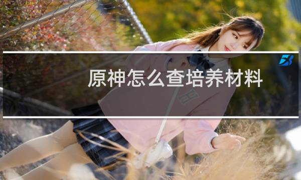 原神怎么查培养材料